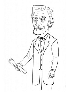 Abraham Lincoln coloring page 4 - Free printable