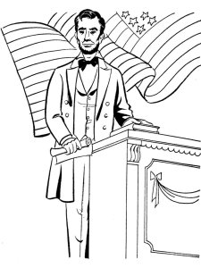 Abraham Lincoln coloring page 6 - Free printable