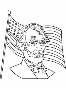 Abraham Lincoln coloring page 7 - Free printable