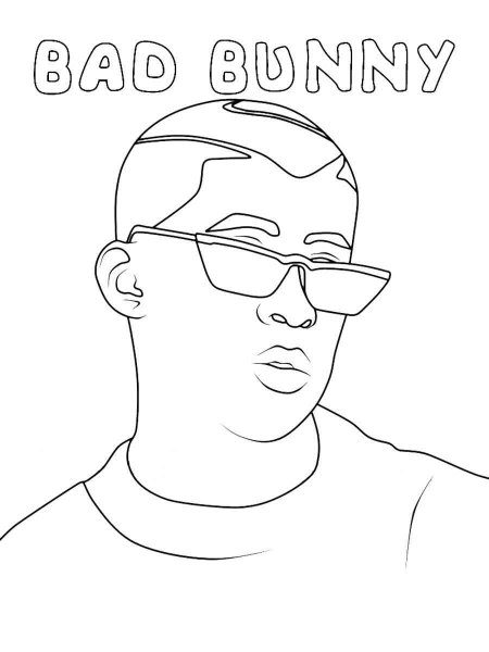 Bad Bunny coloring pages