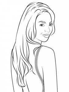 Beyonce coloring page 1