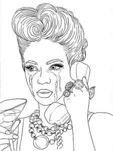 Beyonce coloring page 10