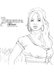 Beyonce coloring page 11