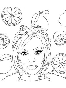 Beyonce coloring page 12