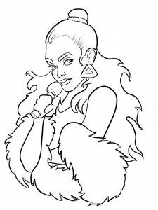 Beyonce coloring page 4