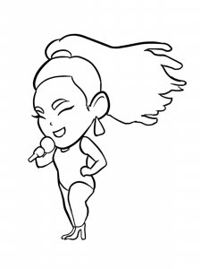 Beyonce coloring page 5
