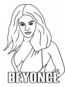 Beyonce coloring page 6