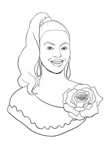 Beyonce coloring page 7