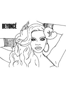 Beyonce coloring page 9