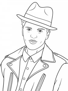 Bruno Mars coloring page 3 - Free printable