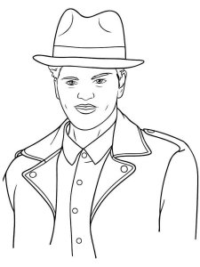 Bruno Mars coloring page 7 - Free printable