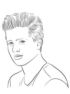 Charlie Puth coloring page 1 - Free printable