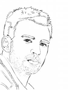 Chris Evans coloring page 5 - Free printable
