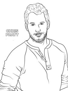 Chris Pratt coloring page 1 - Free printable