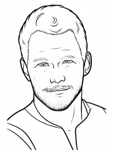 Chris Pratt coloring page 2 - Free printable