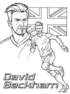 David Beckham coloring page 2 - Free printable