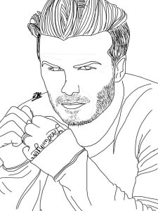 David Beckham coloring page 3 - Free printable