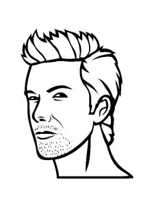 David Beckham coloring page 5 - Free printable