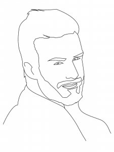 David Beckham coloring page 6 - Free printable