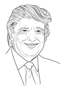 Donald Trump coloring page 1 - Free printable