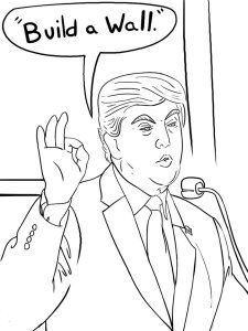 Donald Trump coloring page 10 - Free printable
