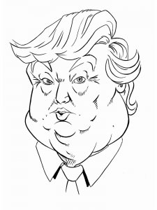Donald Trump coloring page 2 - Free printable