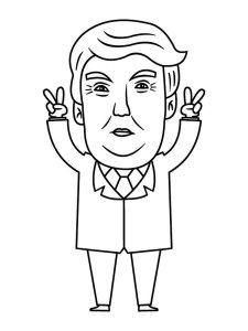 Donald Trump coloring page 4 - Free printable