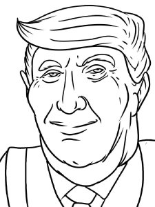 Donald Trump coloring page 5 - Free printable
