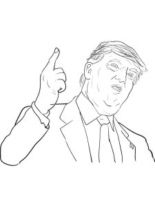 Donald Trump coloring page 6 - Free printable