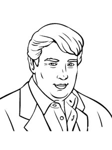 Donald Trump coloring page 9 - Free printable