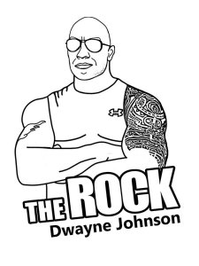 Dwayne Johnson coloring page 5 - Free printable