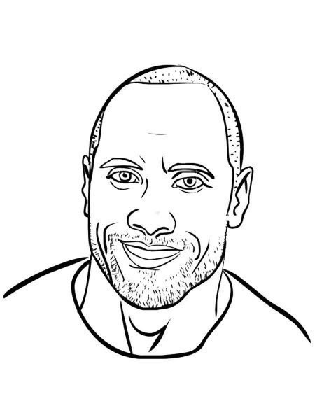 Dwayne Johnson coloring pages