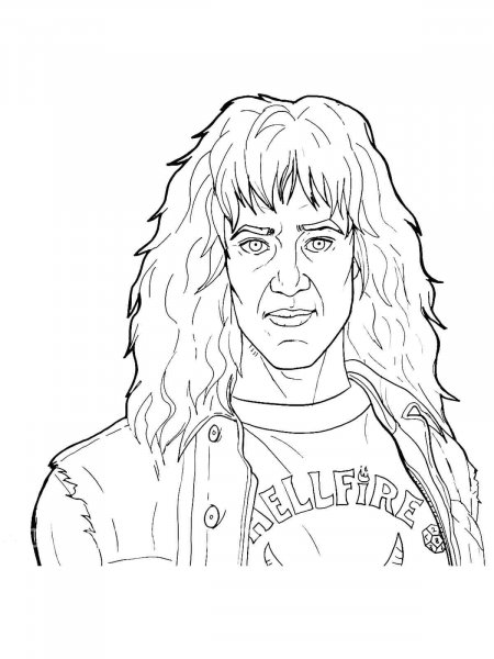 Eddie Munson coloring page - Free printable