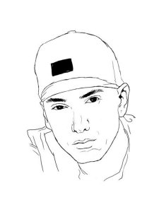 Eminem coloring page 2 - Free printable