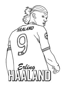Erling Haaland coloring page 3 - Free printable