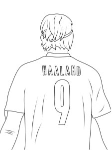 Erling Haaland coloring page 9 - Free printable