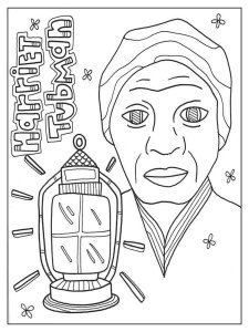 Harriet Tubman coloring page 1 - Free printable