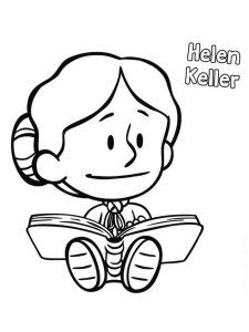 Helen Keller coloring page 3 - Free printable