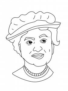 Helen Keller coloring page 6 - Free printable