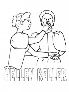 Helen Keller coloring page 8 - Free printable