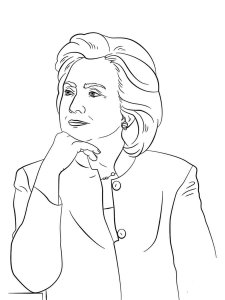 Hillary Clinton coloring page 1 - Free printable