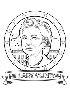 Hillary Clinton coloring page 10 - Free printable