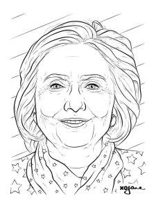 Hillary Clinton coloring page 6 - Free printable