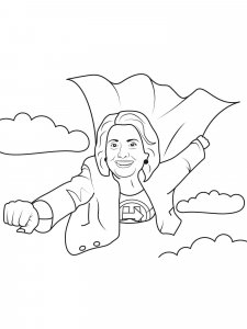 Hillary Clinton coloring page 7 - Free printable