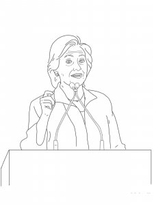 Hillary Clinton coloring page 9 - Free printable