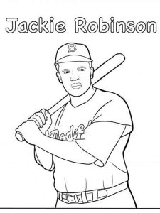 Jackie Robinson coloring page 4 - Free printable