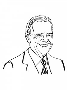Joe Biden coloring page 1 - Free printable