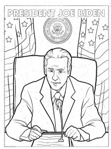 Joe Biden coloring page 5 - Free printable