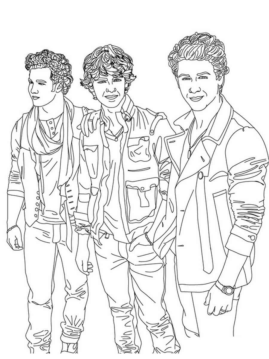 Jonas Brothers coloring pages