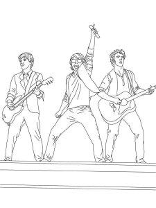 Jonas Brothers coloring page 3 - Free printable